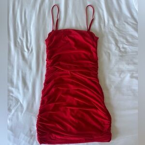 RED LUCY IN THE SKY MINI DRESS | SIZE LARGE